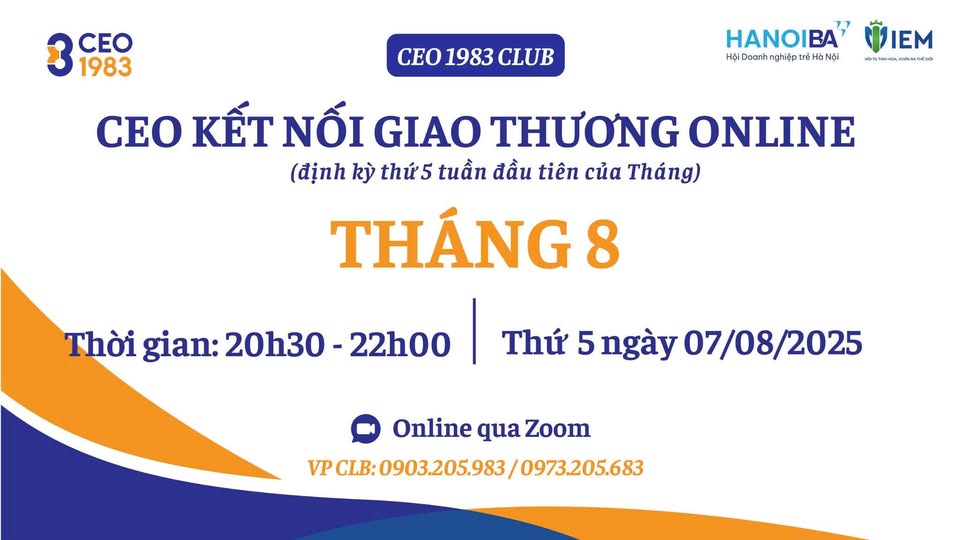 CEO ONLINE GIAO THƯƠNG THÁNG 8